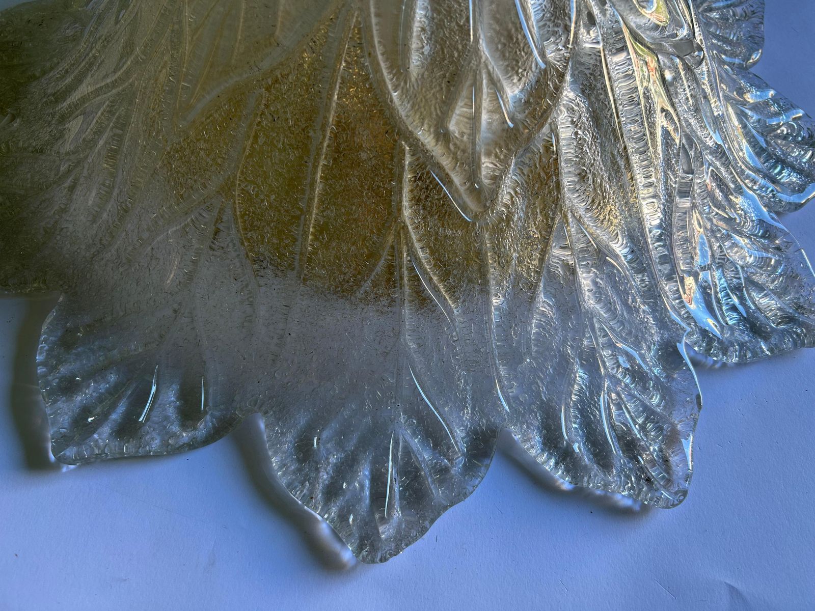 photo for sale Ice Queen, Murano Glass Ceiling Light And Pair Of Sconces, 1980's