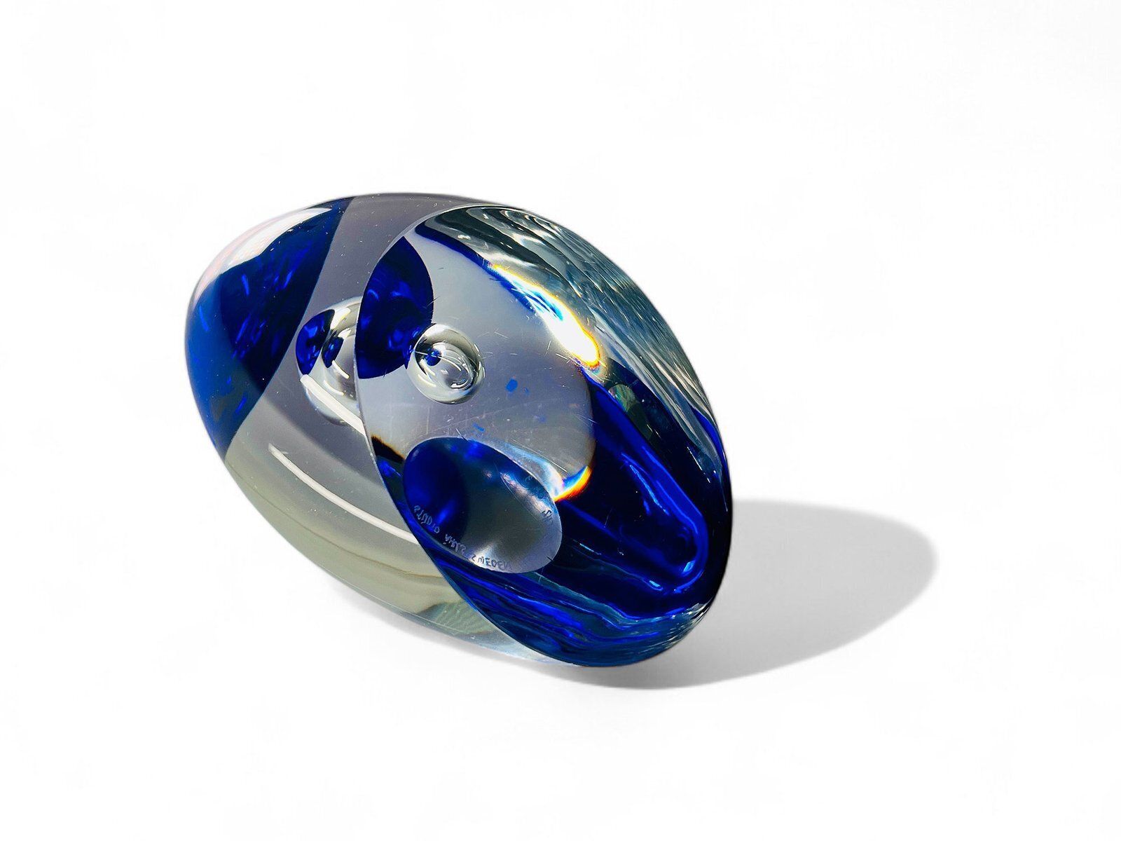 Glass Paperweight From Studio åhus, Sweden, 1993 photo furniture