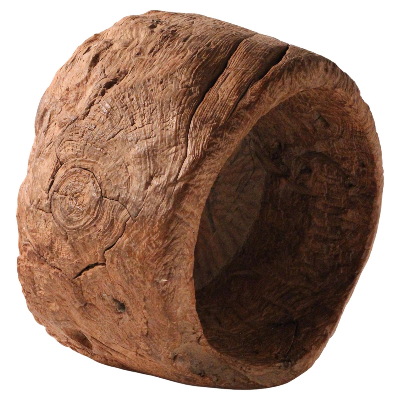 Wabi Sabi Sculptural, Monumental Wooden Bowl, Indonesia Late 19th Century photo Art