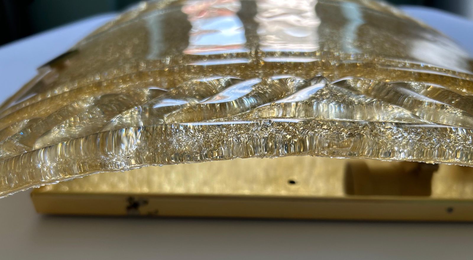 photo for sale Gold Sparkle In The Night, Pair Of Marvelous Murano Wall Lights, 1990's