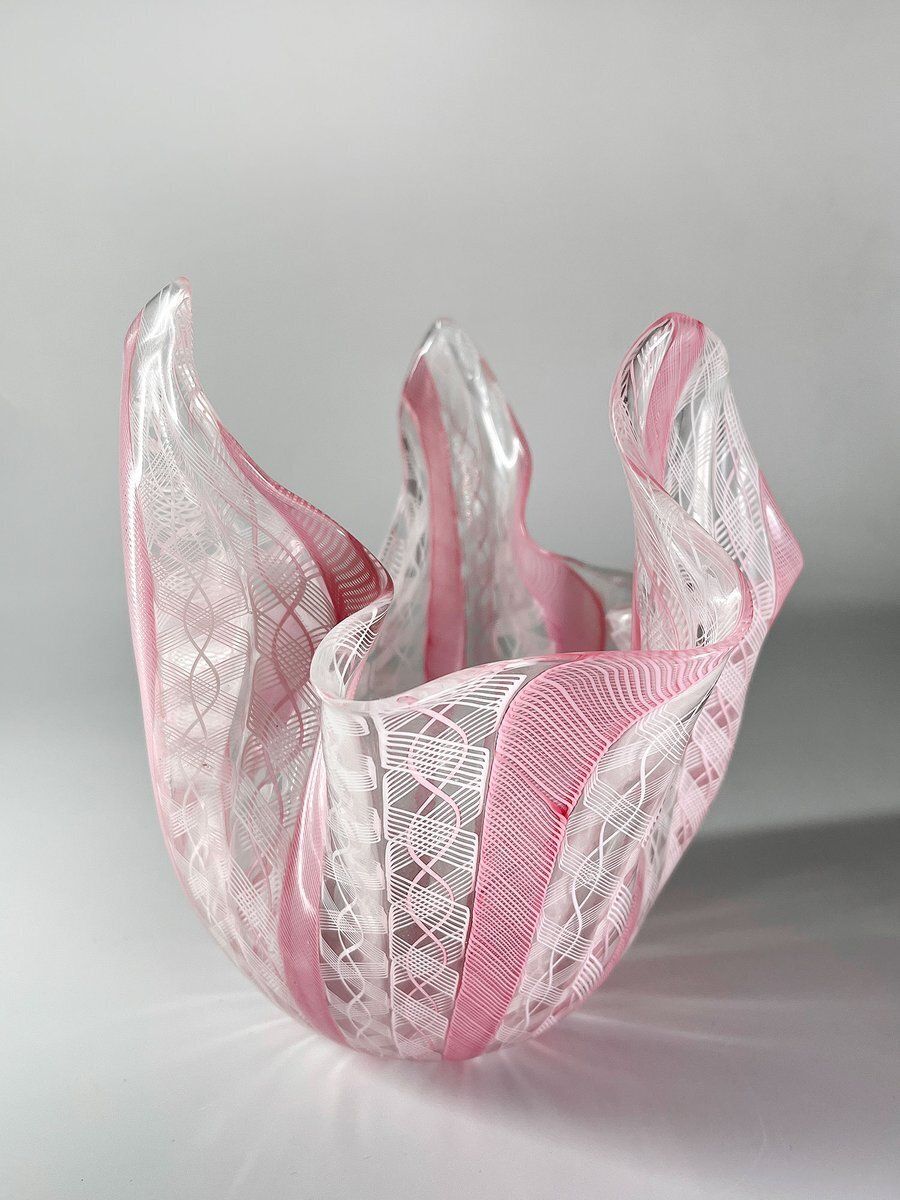 Fazzoletto Murano Glass Vase By Fulvio Bianconi For Venini, 1950s photo furniture