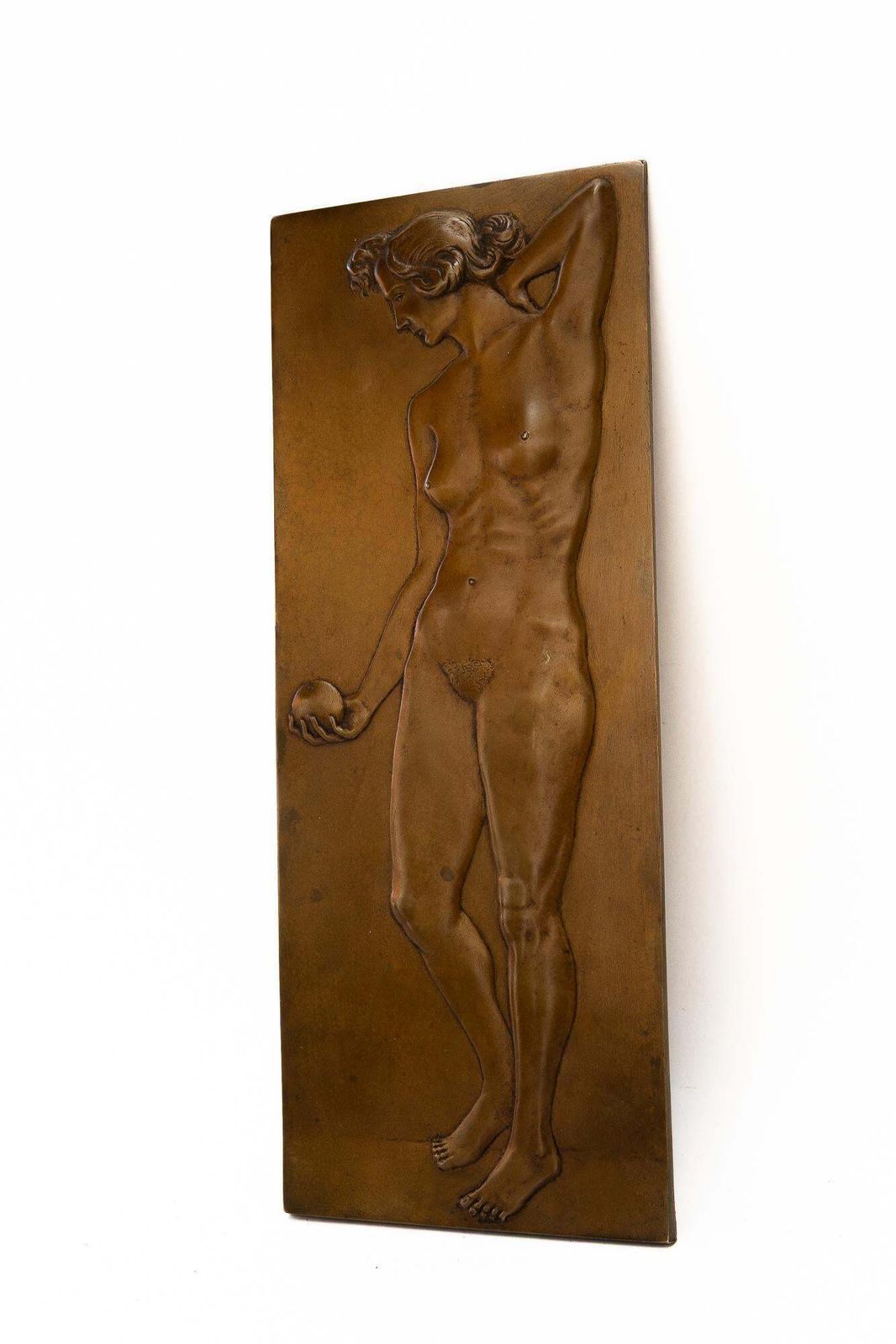 Art Deco Bronze Relief With Nude Women Motiv Original Patina Around 1920 photo for sale