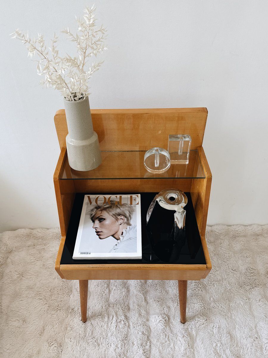 Mid Century Modern Nightstands Attributed To Jitona Soběslav, Czechoslovakia, 1960s, Set Of 2 photo vinterior