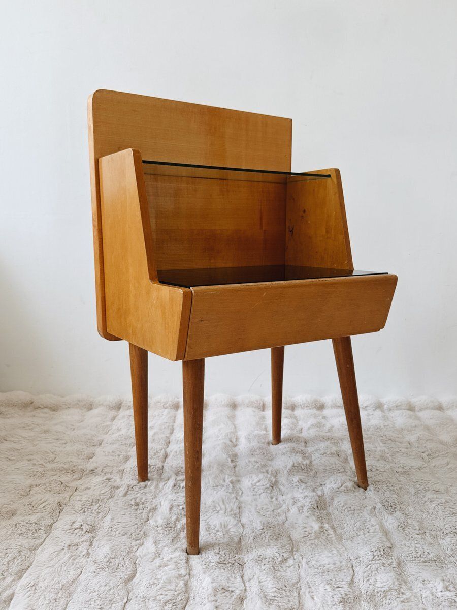 photo buy Mid Century Modern Nightstands Attributed To Jitona Soběslav, Czechoslovakia, 1960s, Set Of 2