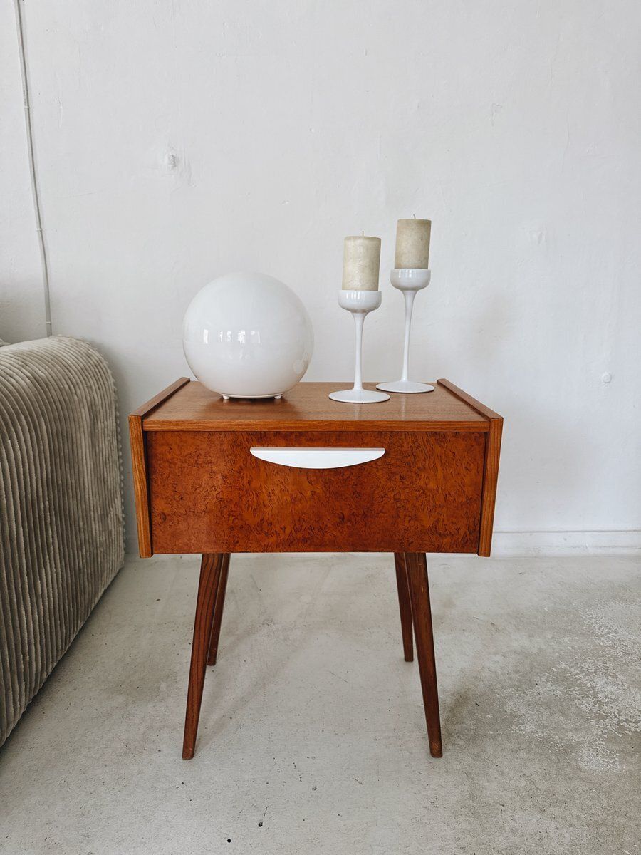 photo vinterior Mid Century Czech Nightstands, 1960s, Set Of 2