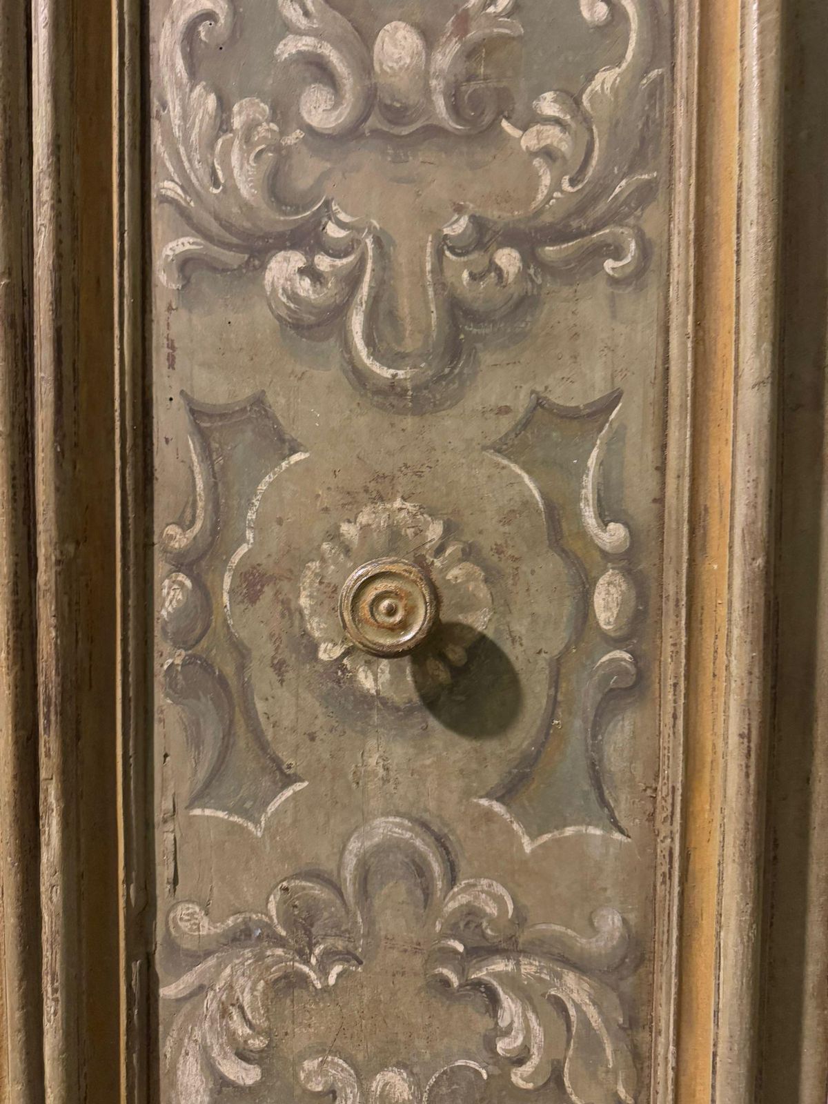 Home Fixtures Lacquered And Painted Wooden Two Leaf Door, Italy photo