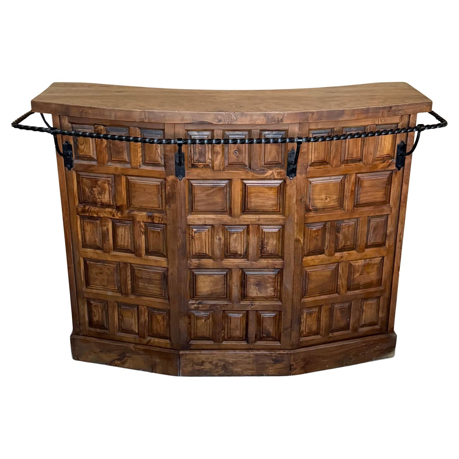 Spanish Carved Walnut Draper’s Counter, Castilian Revival, 1930s