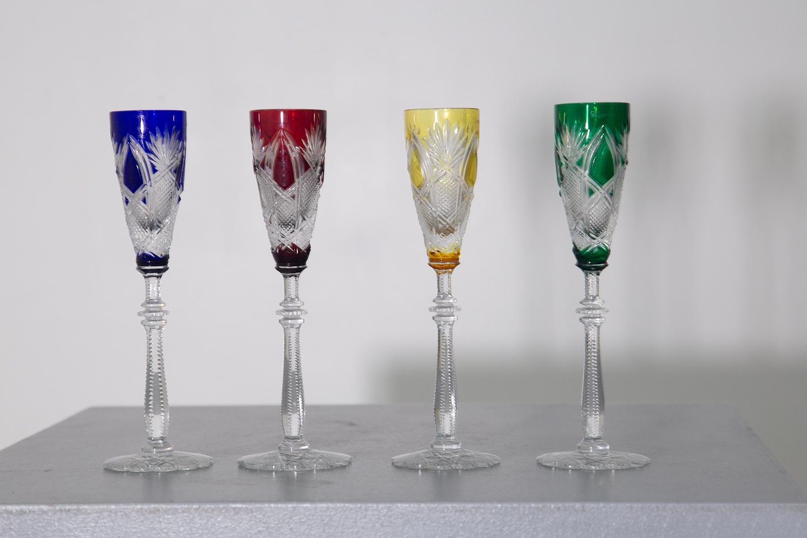Set Of Four Fabergé Liqueur Glasses The Imperial Collection, Original Velvet photo for sale