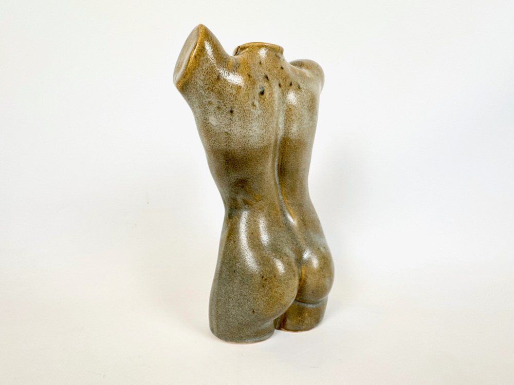Mid Century Modern Female Torso Ceramic Vase, 1950s photo Home Decor