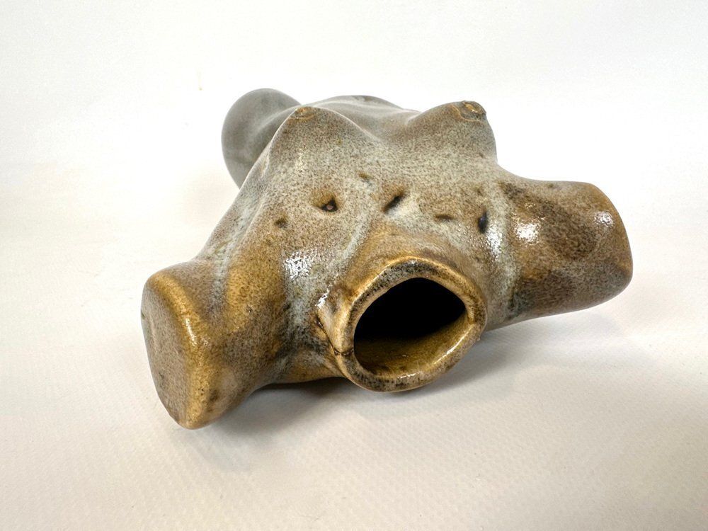 Mid Century Modern Female Torso Ceramic Vase, 1950s photo vintage