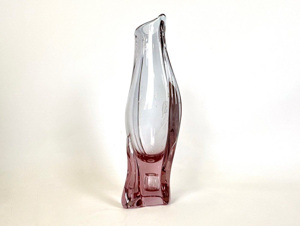 Alexandrite Glass Vase By Miloslav Klinger For železný Brod, 1960s photo for sale