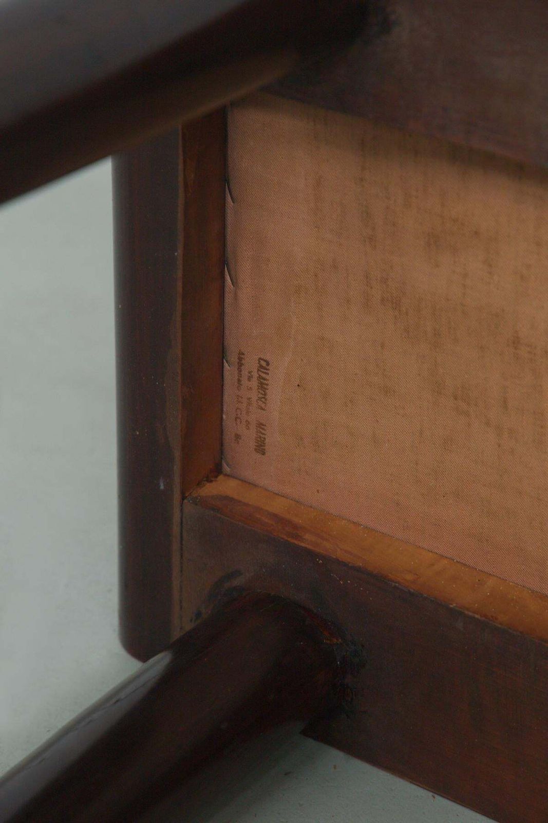 photo for sale Italian Bench By Paolo Buffa, With Original Gold Satin Fabric