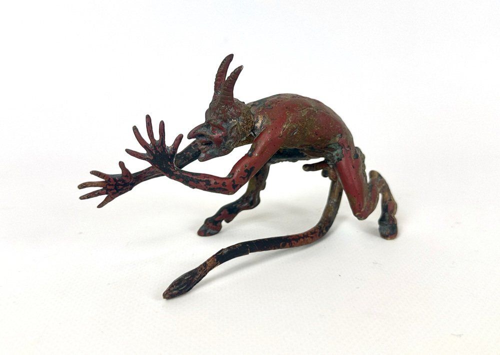 Cold Polychromed Bronze Mephisto Figurine Attributed To Franz Xaver Bergmann, Austria, 1900s photo buy