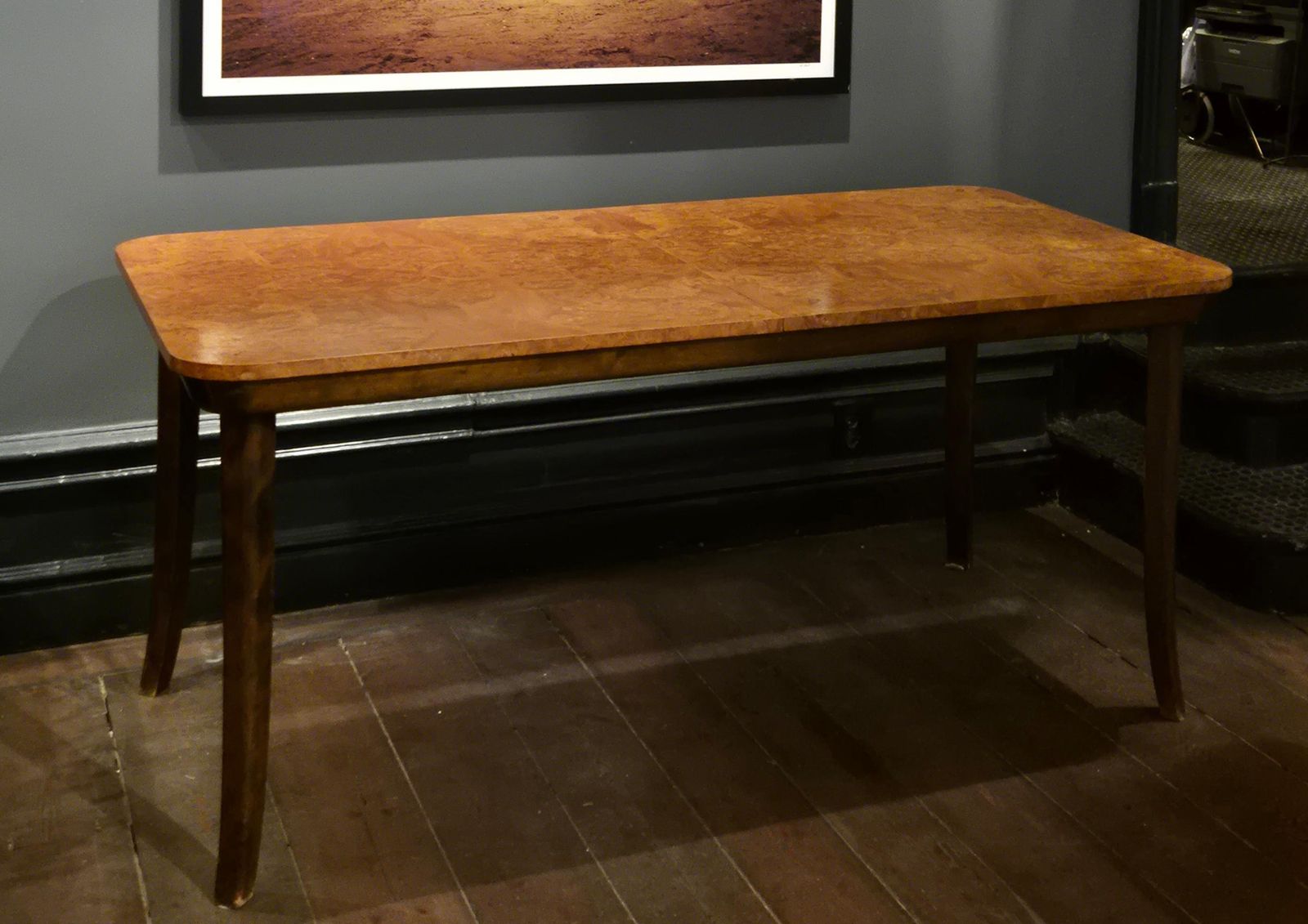 Dining Table In Burl Wood & Beech By Axel Einar Hjorth, Nk 1938, Swedish Modern. photo buy