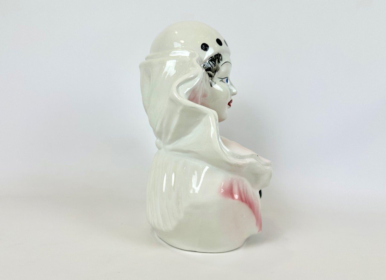 Vintage Italian Ceramic Perriot Figurine Attributed To Capodiomonte, 1960s photo Home Decor