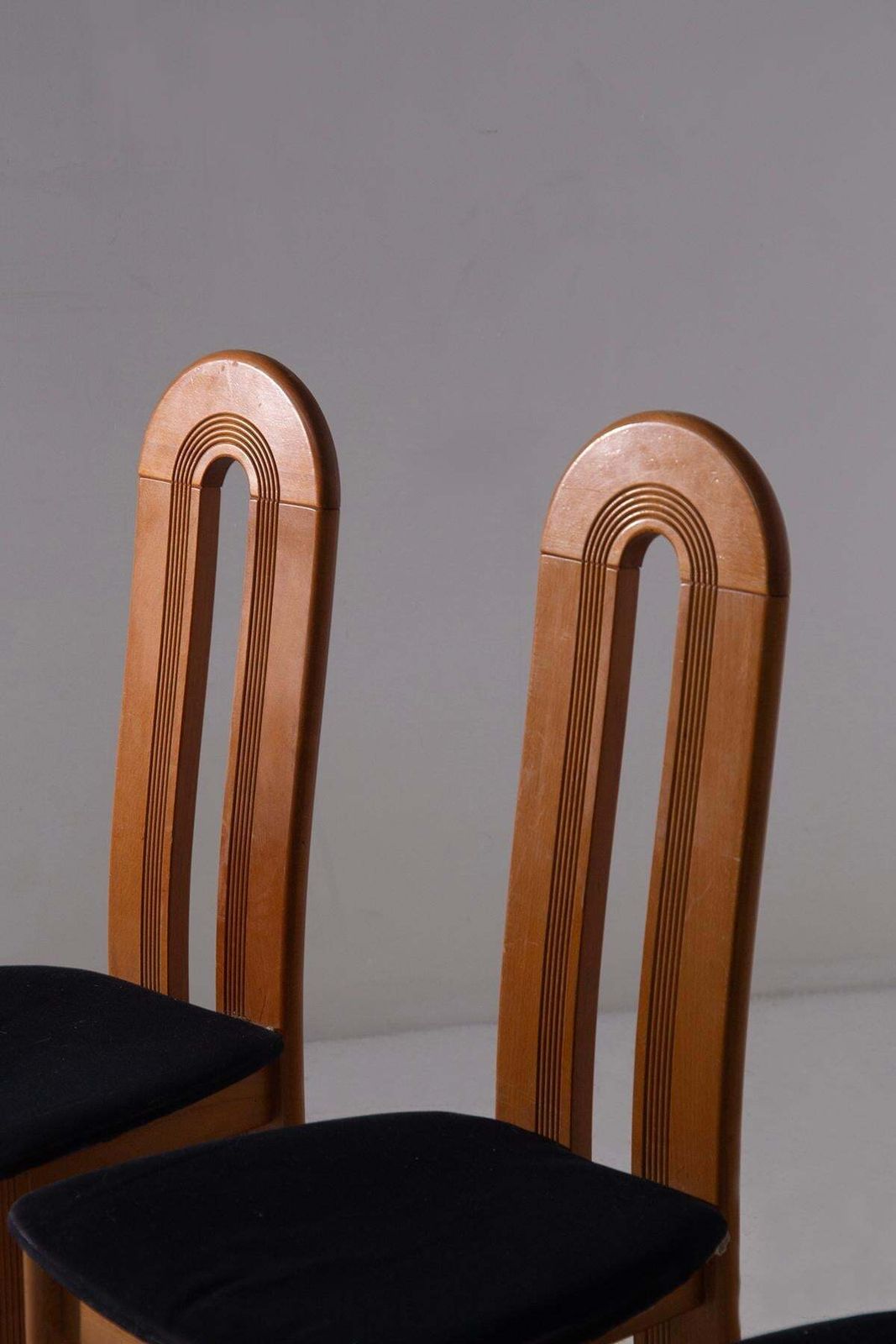 Set Of Four Italian Post Modern Chairs Attributed To Mobilgirgi photo Furniture