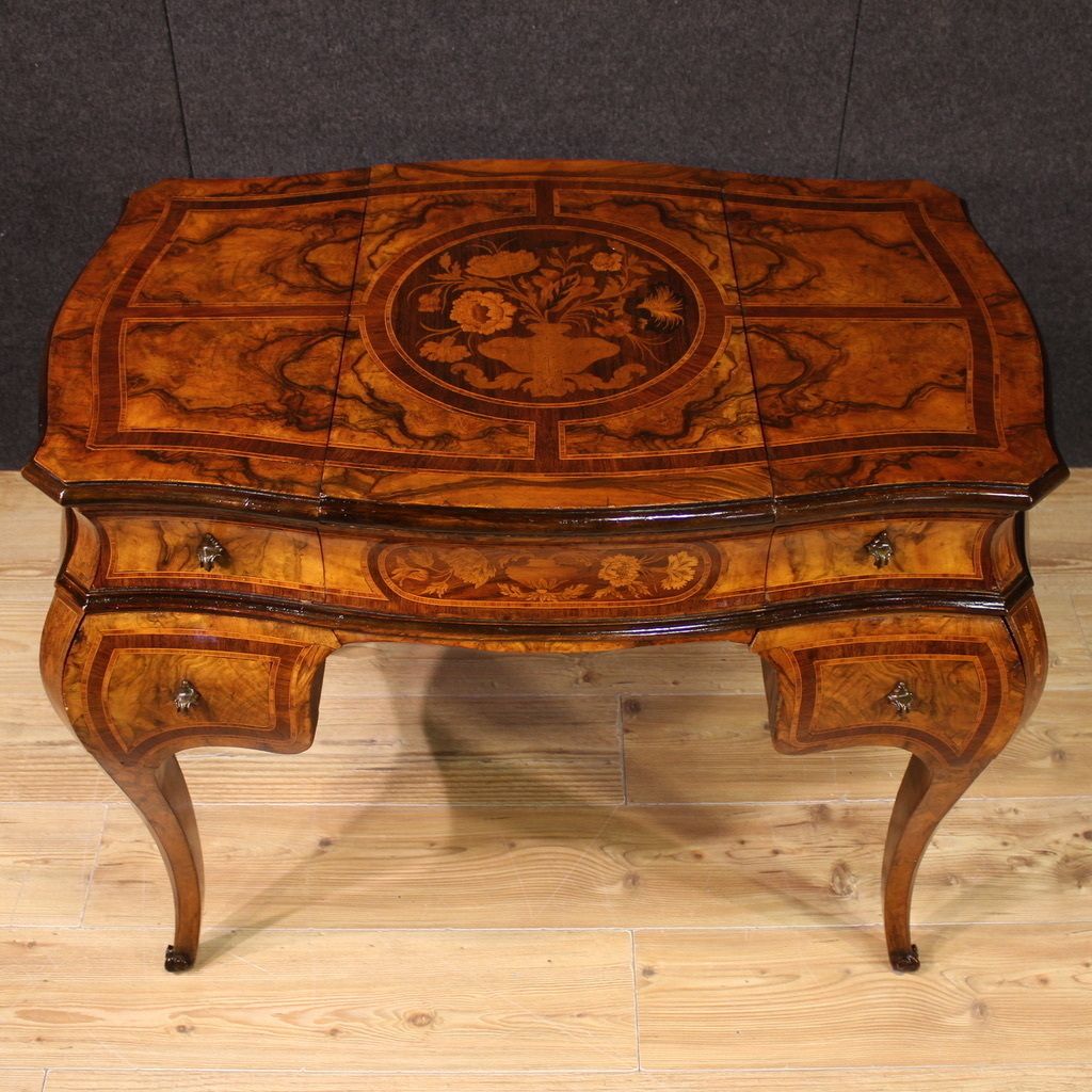 20th Century Louis XV Style Inlaid Lombard Dressing Table photo 4700.0