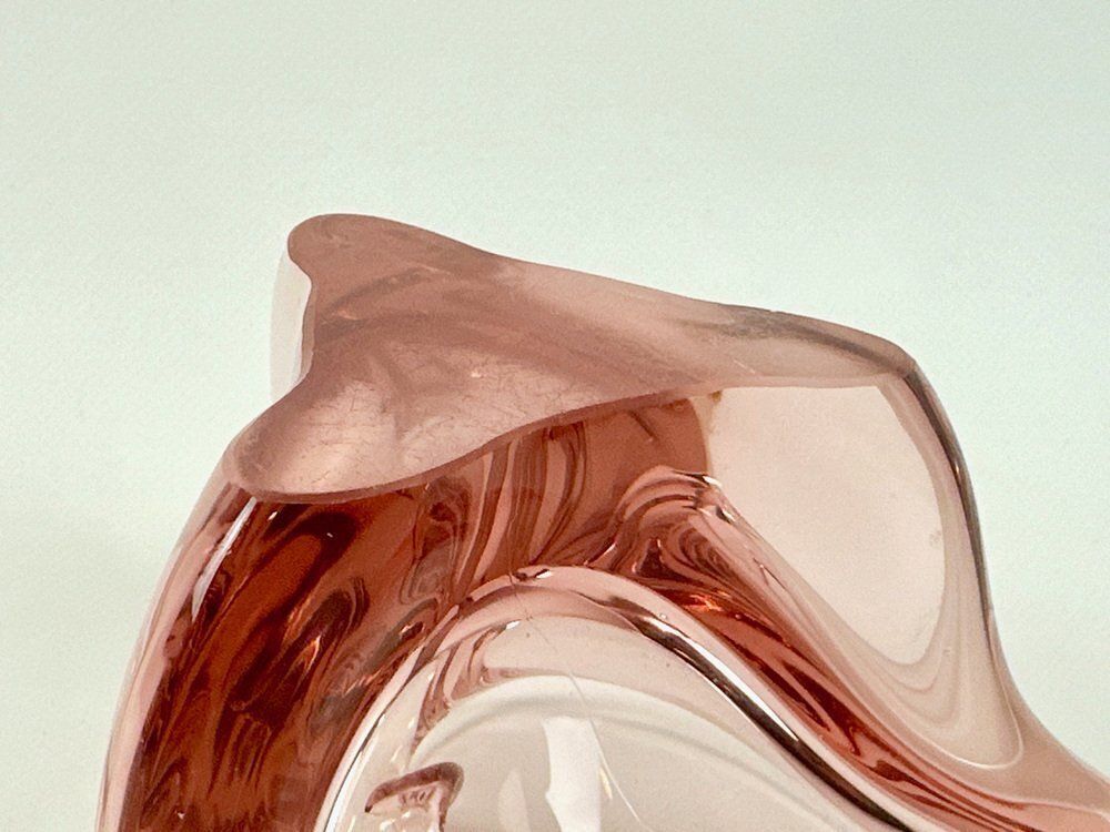 photo furniture Bohemian Art Glass Ashtray Attributed To Josef Hospodka For Chribska Glassworks, 1960s