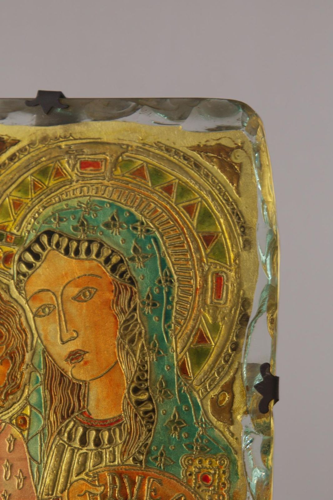 Fontana Arte Madonna And Child Wall Panel In Art Glass photo 2915.0
