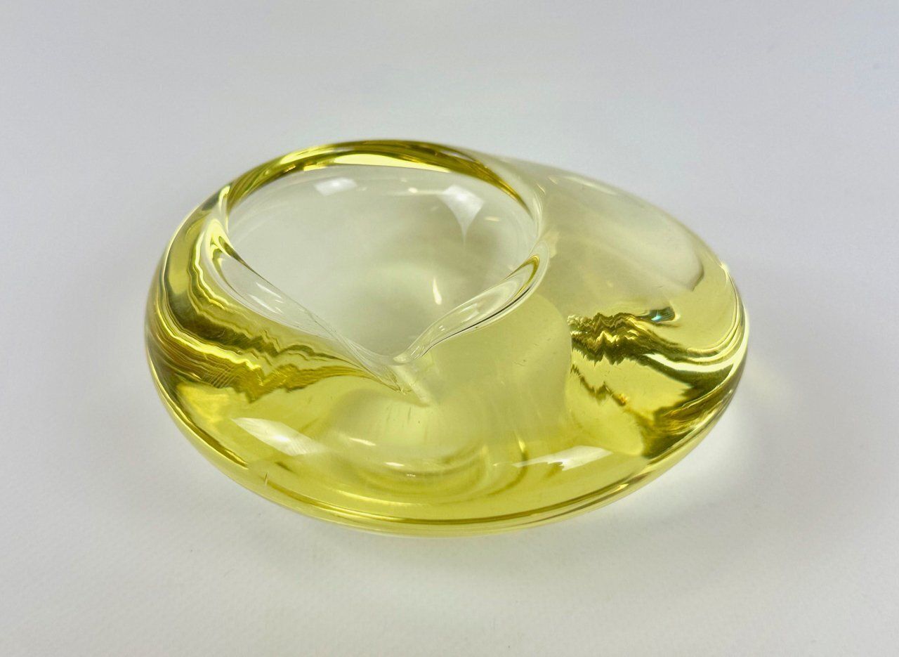 Art Glass Ashtray Attributed To Miloslav Klinger For železný Brod, 1960s photo furniture