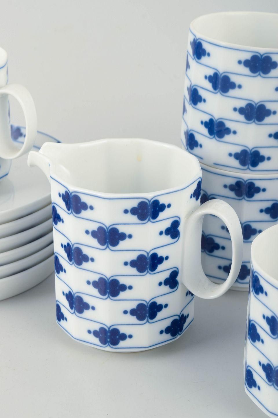 Rosenthal Studio Linie, Six Pairs Of Coffee Cups With Saucers And Cream Jug. photo for sale