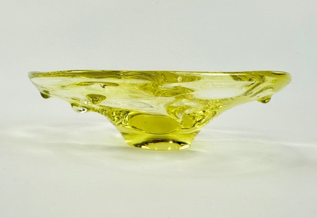 Art Glass Bowl By Josef Hospodka For Chribska Glassworks, 1960s
