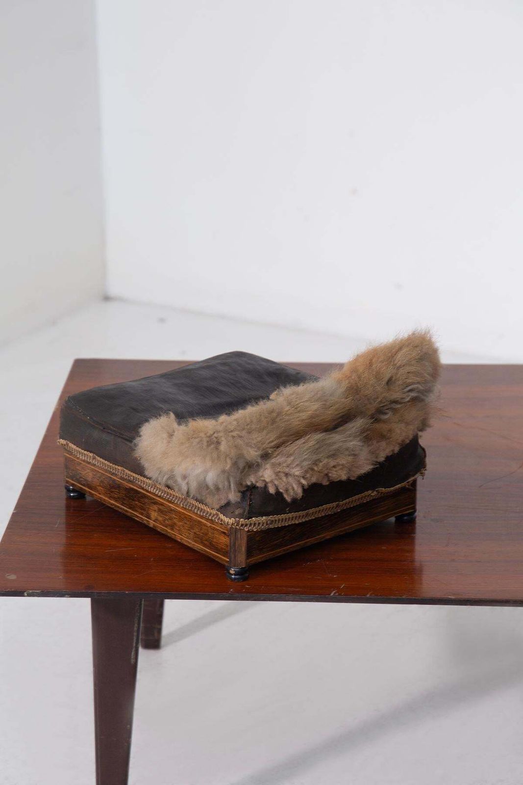 Antique Italian Sheepskin Foot Warmer photo furniture