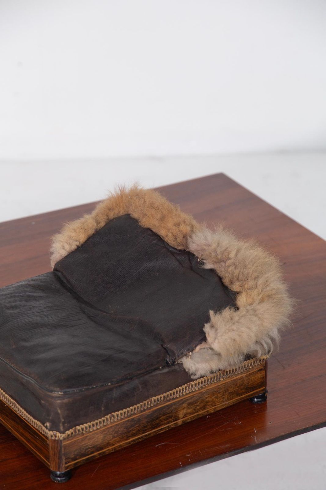 photo furniture Antique Italian Sheepskin Foot Warmer