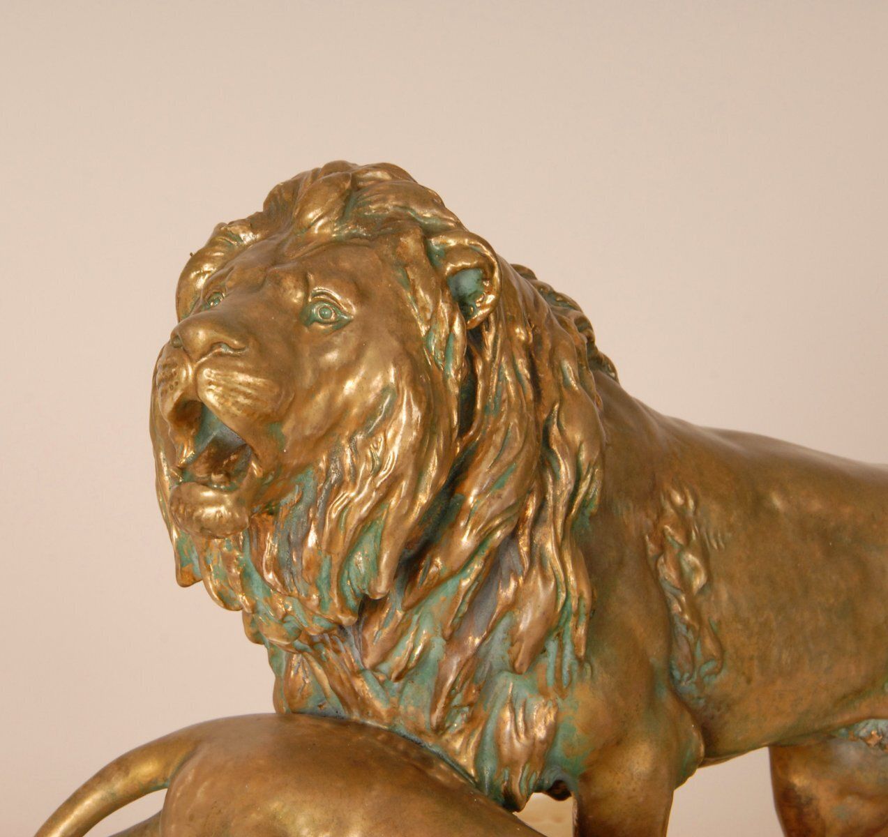 Antique Viennese Porcelain Group Of Lions By Th. Schoop photo Art