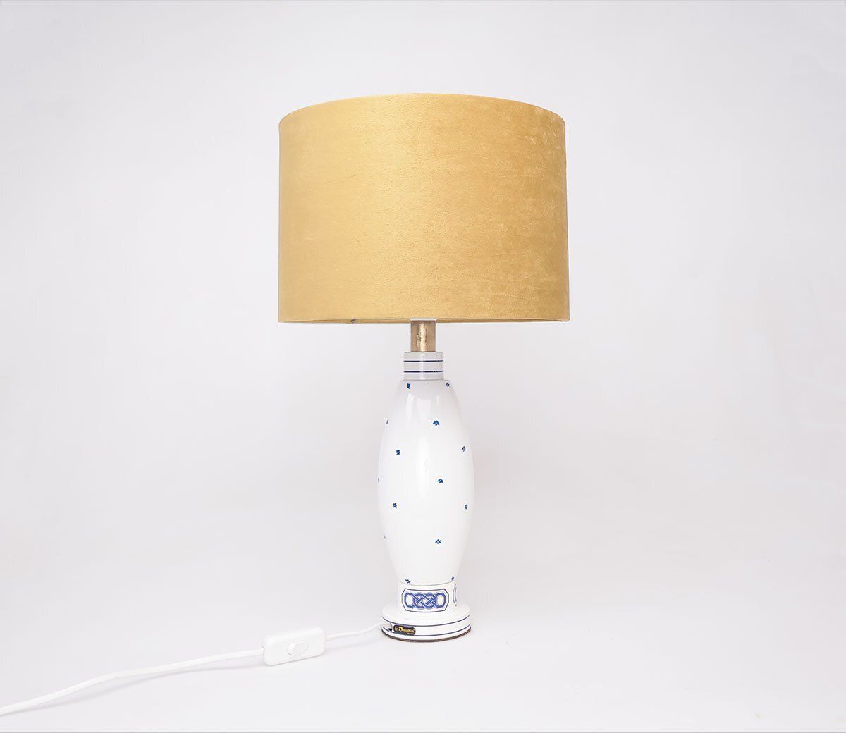 Vintage Porcelain Table Lamps By Le Dauphin, 1970s, Set Of 2 photo Lighting
