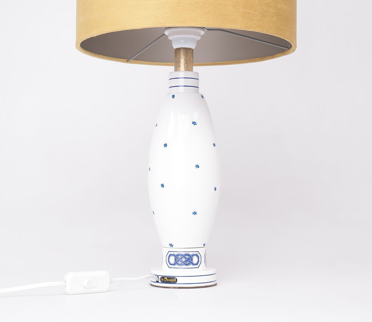 Vintage Porcelain Table Lamps By Le Dauphin, 1970s, Set Of 2 photo buy