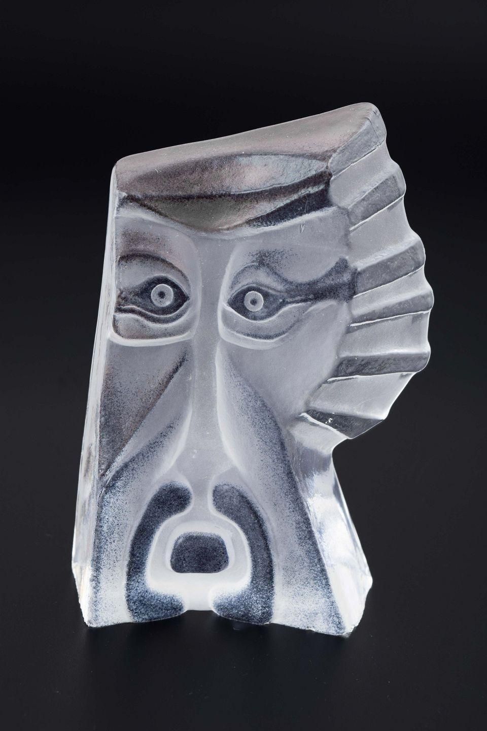 Mats Jonasson For Målerås, Sweden. Crystal Sculpture. The Masqot Shama Series photo furniture