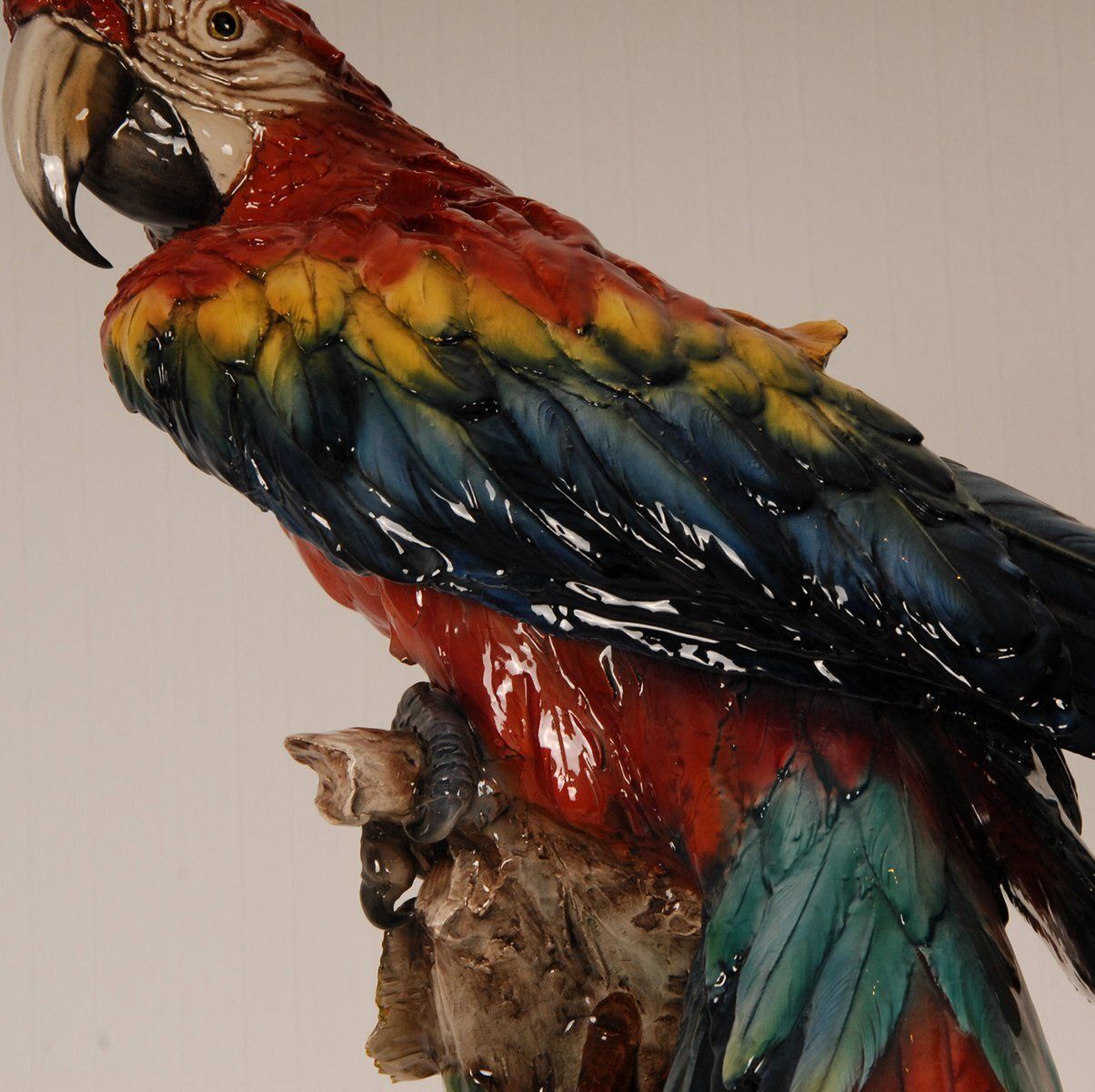 Italian Art Deco Porcelain Macaw Or Parrot In The Style Of Cacciapuoti For Capodimonte, Early 20th Century photo Home Decor