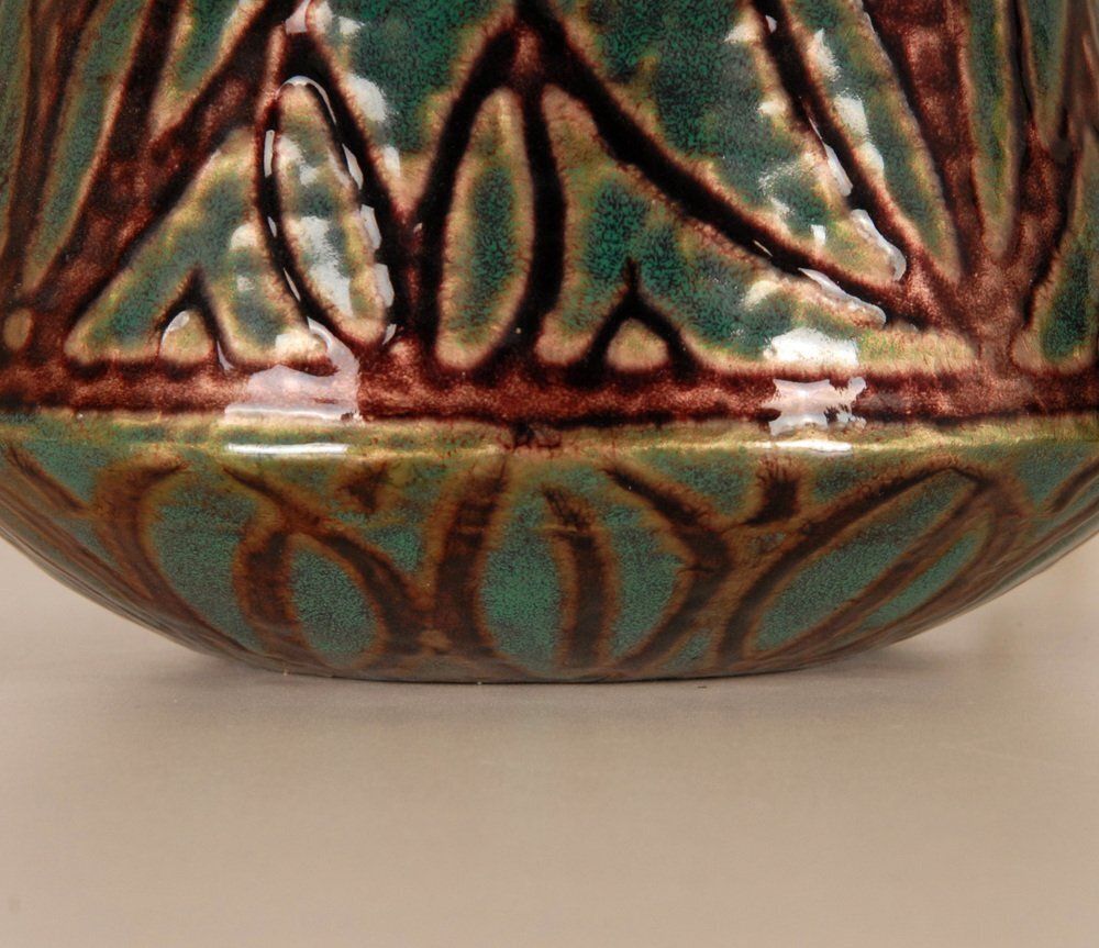 1916.0 French Art Deco Geometric Table Lamps In Enamel On Copper By Camille Faure, 18th Century, Set Of 2 photo