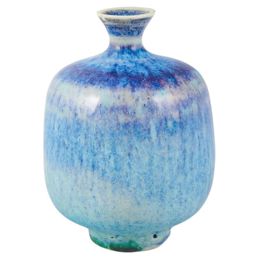 Berndt Friberg For Gustavsberg Studio. Miniature Vase In Stoneware. Mid 20th C.