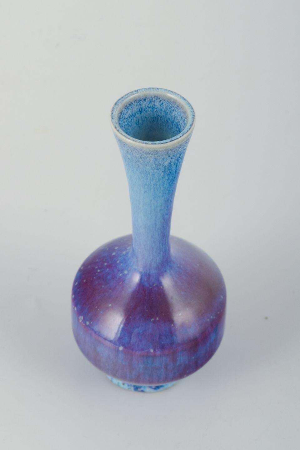 Berndt Friberg For Gustavsberg Studio. Small Stoneware Vase With Aniara Glaze. photo furniture