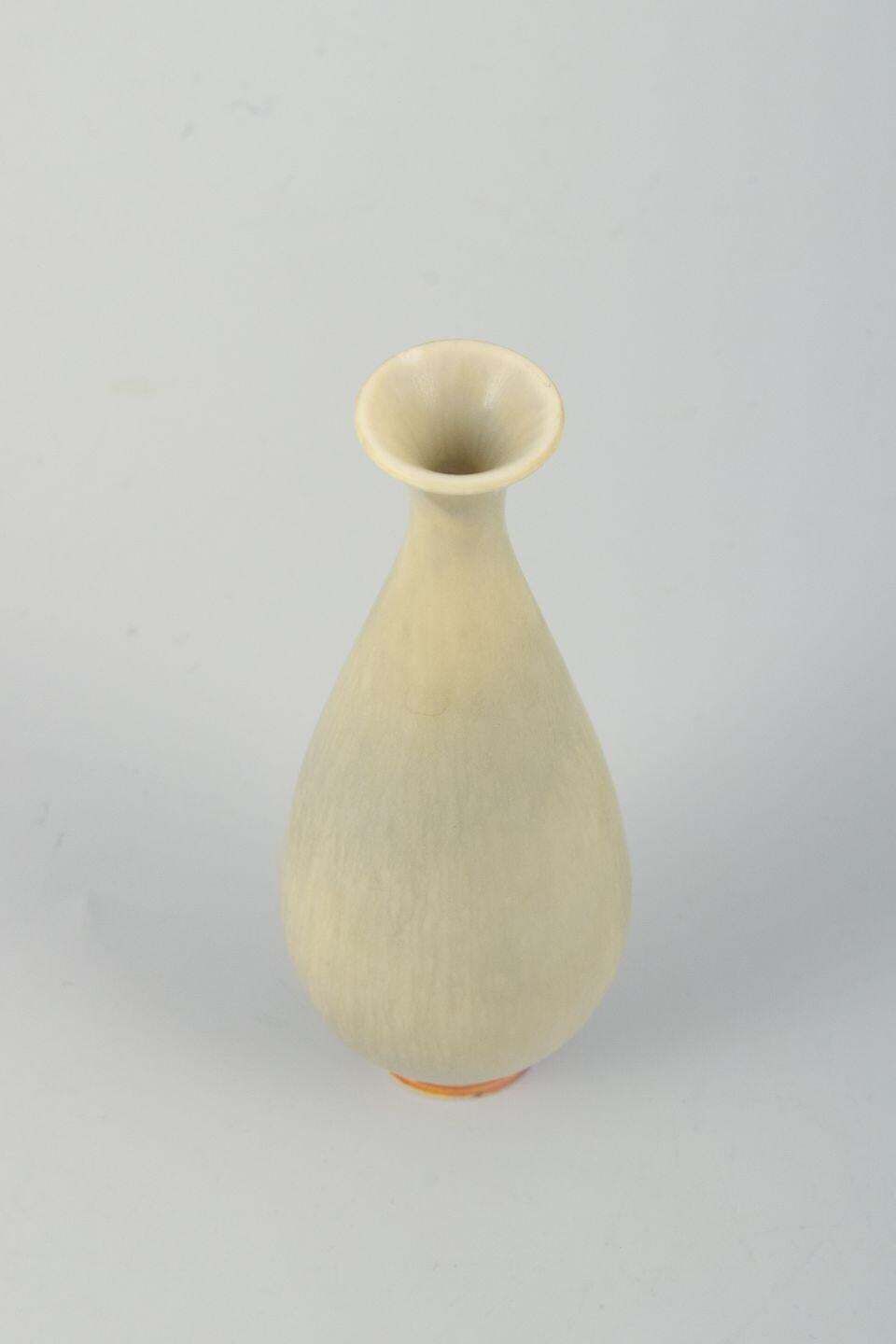 Berndt Friberg For Gustavsberg Studio, Sweden. Small, Elegant Stoneware Vase. photo furniture