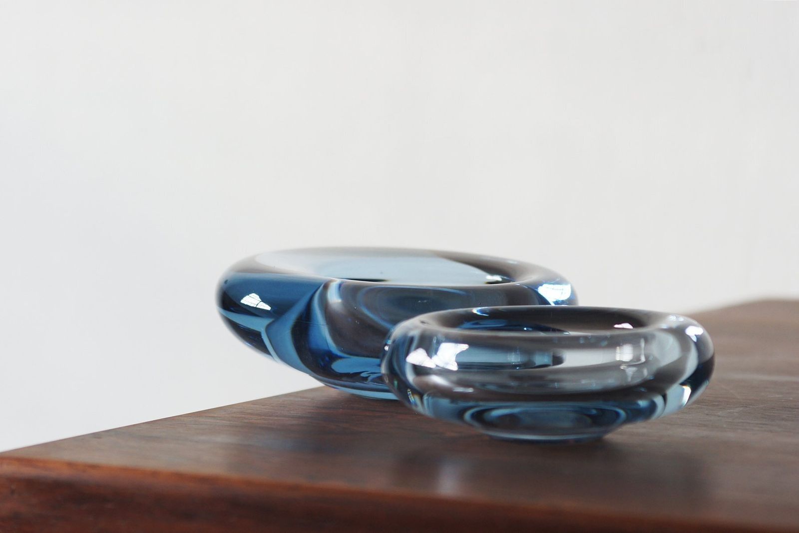 Glass Bowls By Per Lütken For Holmegaard, 1950s Set Of 2 photo for sale