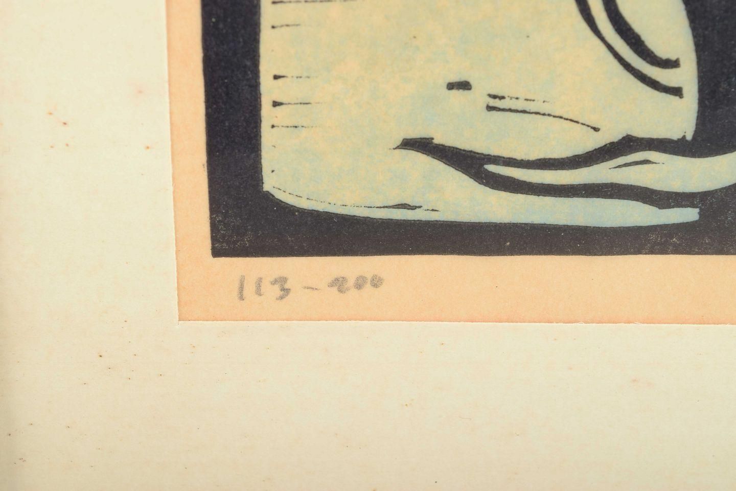 åke Holm. Print On Paper. Adam And Eve In The Garden Of Eden. Mid 20th C. photo Art