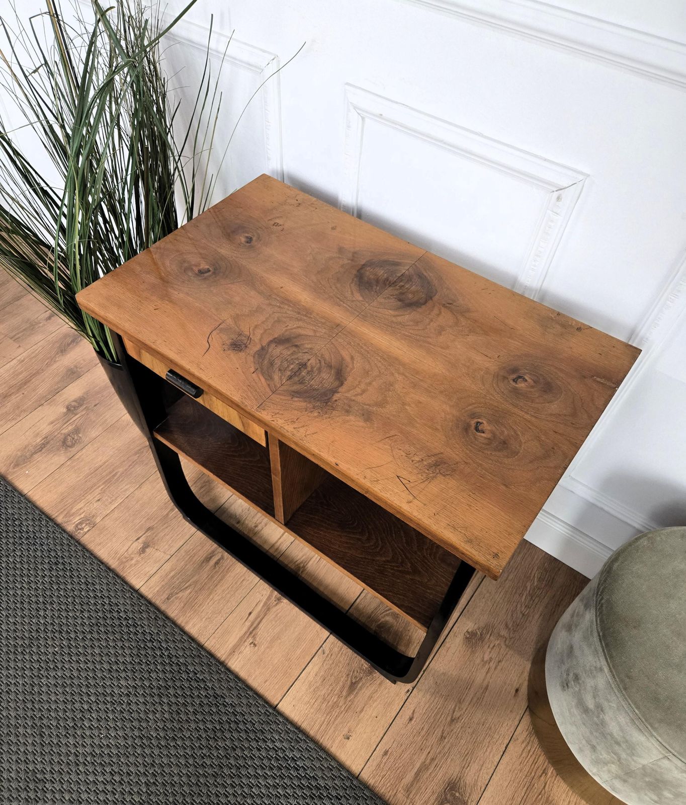 Italian 1940s Art Deco Midcentury Walnut Burl Dry Bar Cabinet photo buy