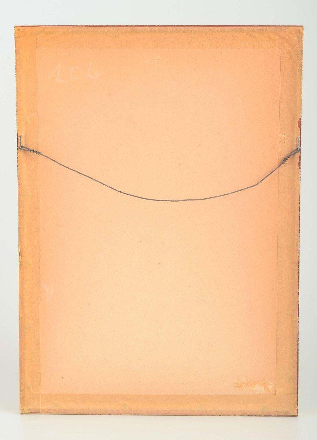 åke Holm. Woodcut On Paper With Biblical Motif. Dated 1950. photo vinterior