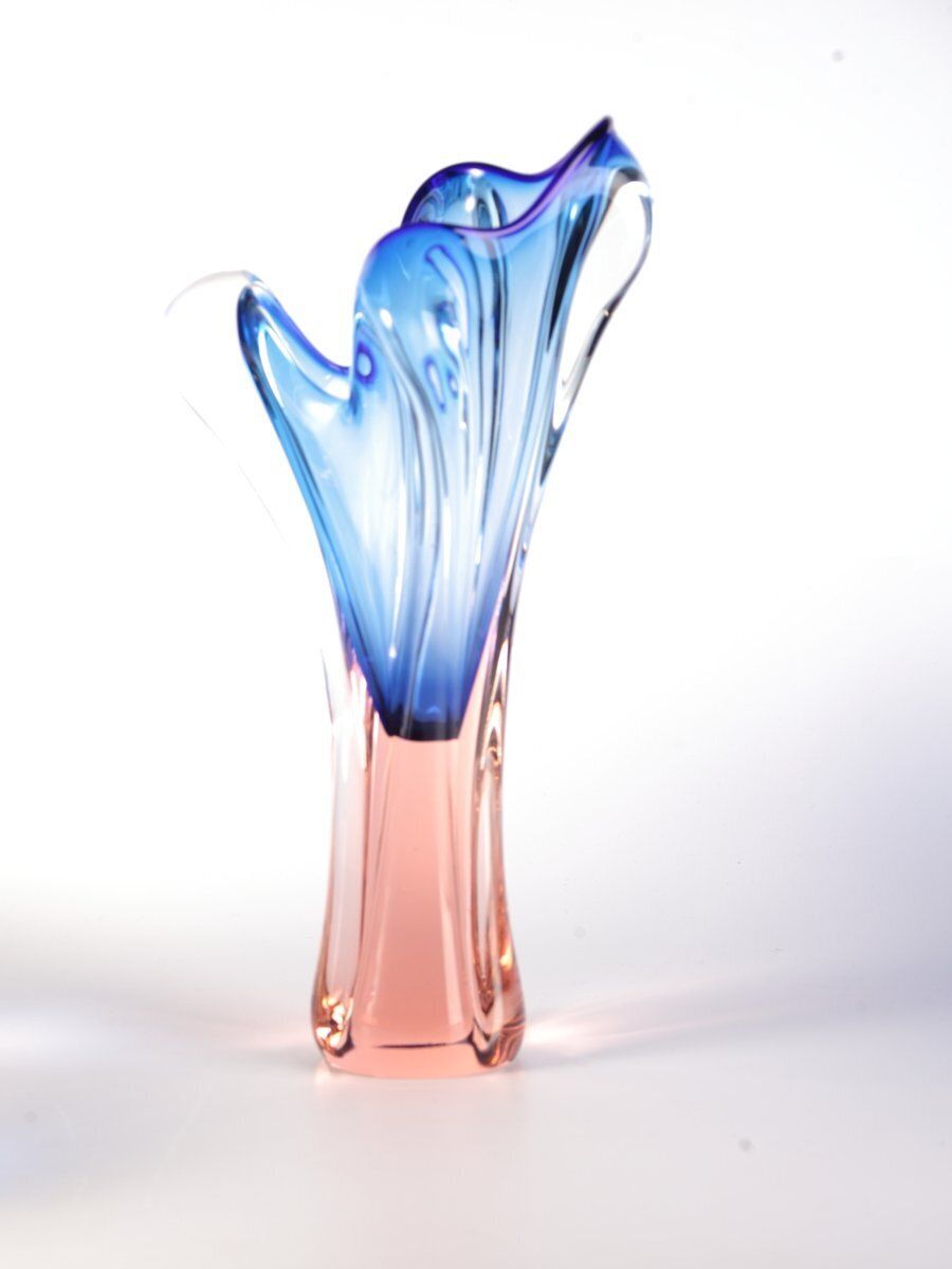Glass Vase And Bowl By Josef Hospodka For Sklarny Chribska, Czech, 1960s, Set Of 3 photo furniture
