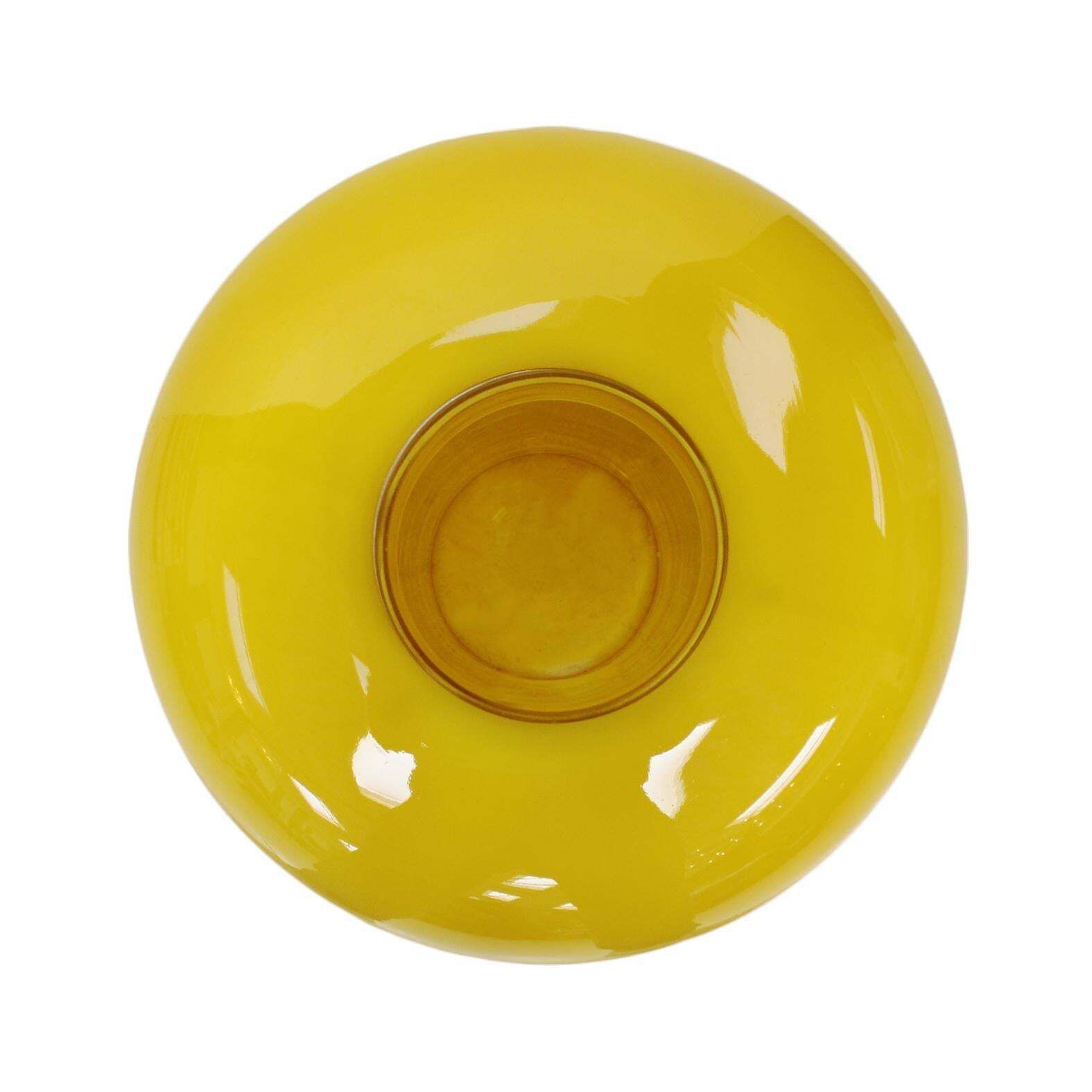 Mid Century Modern Yellow Table Lamps Designed By Carlo Nason In Murano Glass photo Lighting