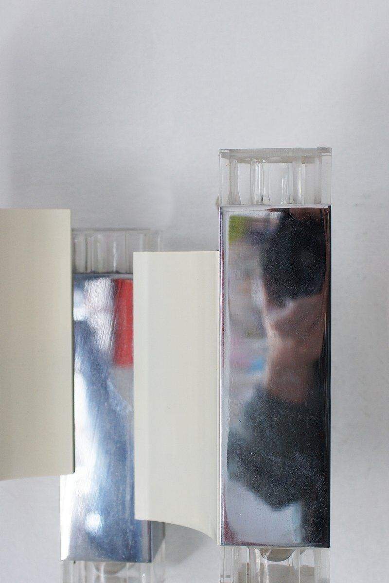 photo furniture Cubic Wall Lamps By Gaetano Sciolari For Sciolari Illuminazione, Italy, 1970s, Set Of 2