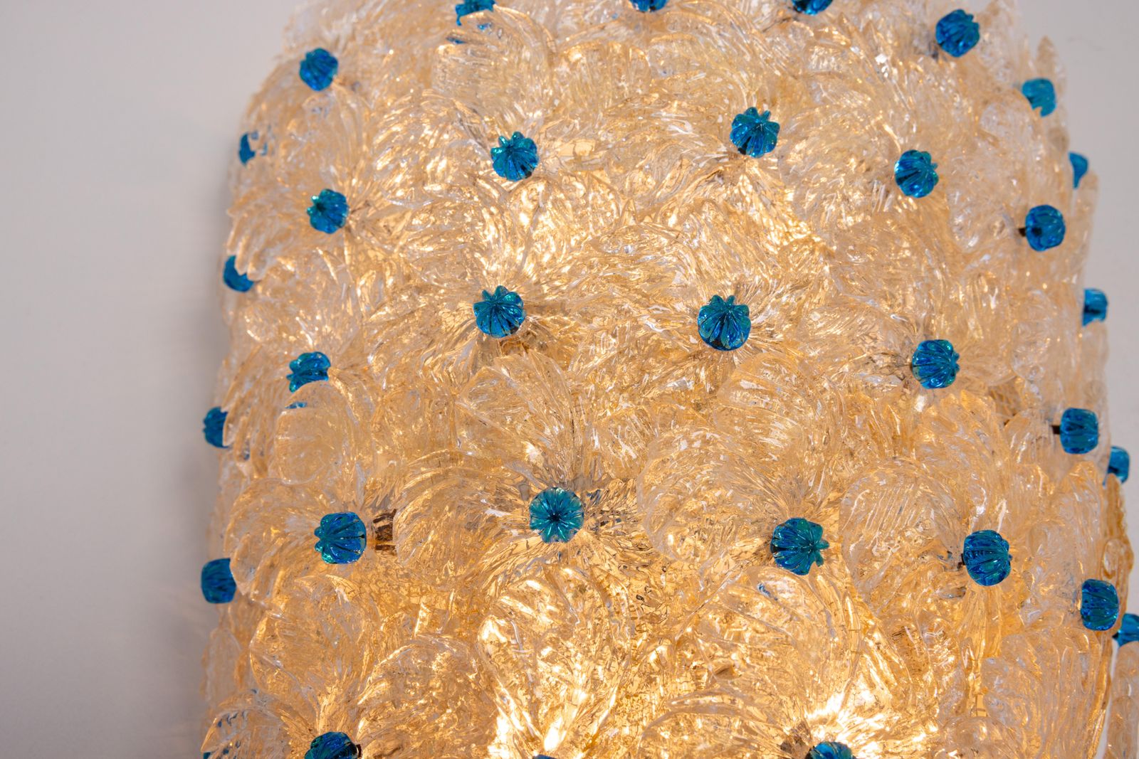 photo vinterior Large Murano Glass Wall Sconce By Barovier & Toso, Italy, 1970s
