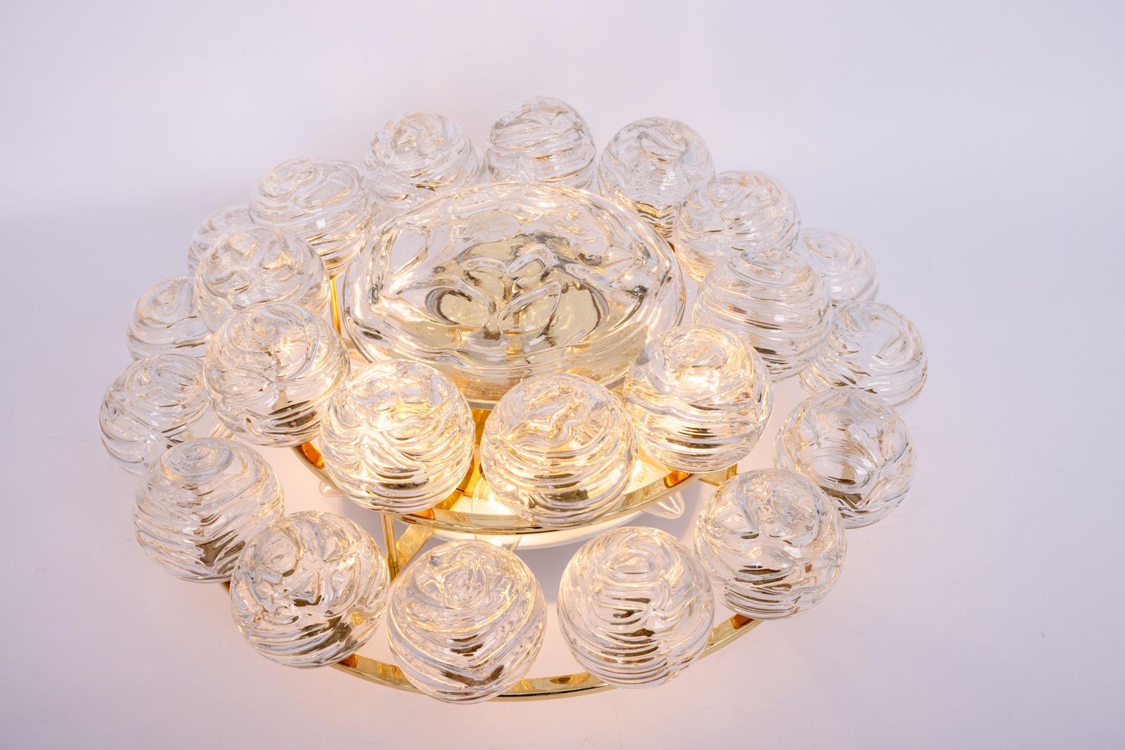 photo buy Spectacular Sputnik Flush Mount Glass Snow Balls By Doria, Germany, 1970s