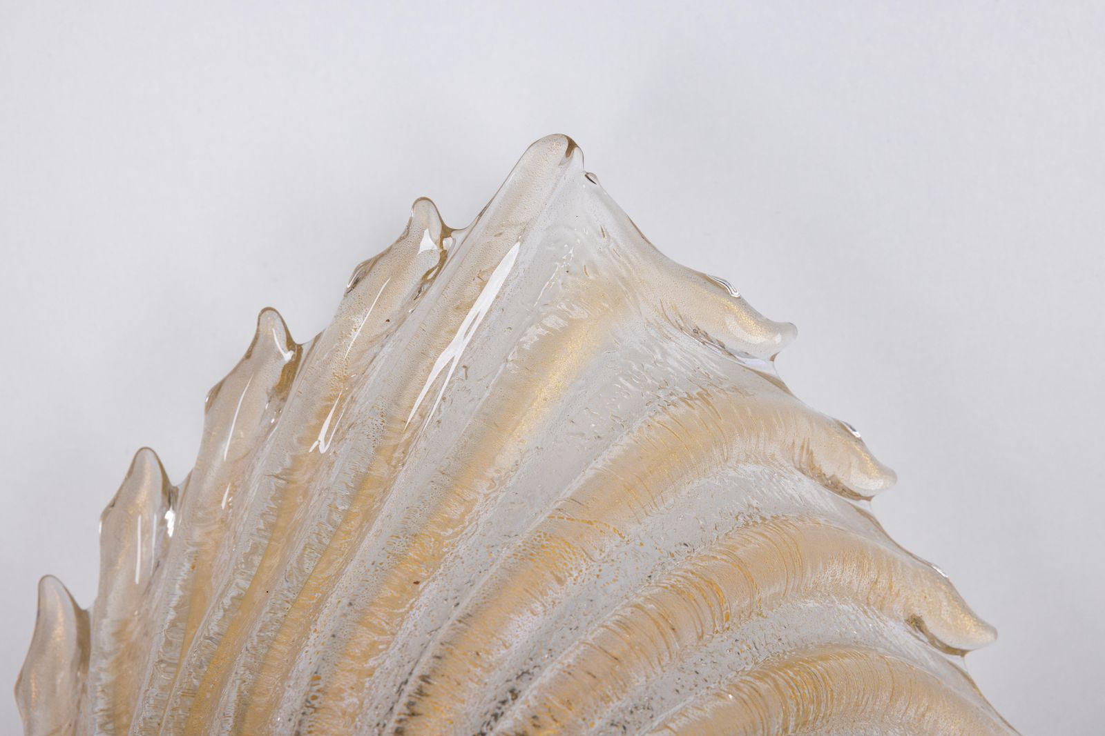 Pair Of Murano Glass Wall Sconces By Barovier & Toso, Italy, 1970s photo vintage