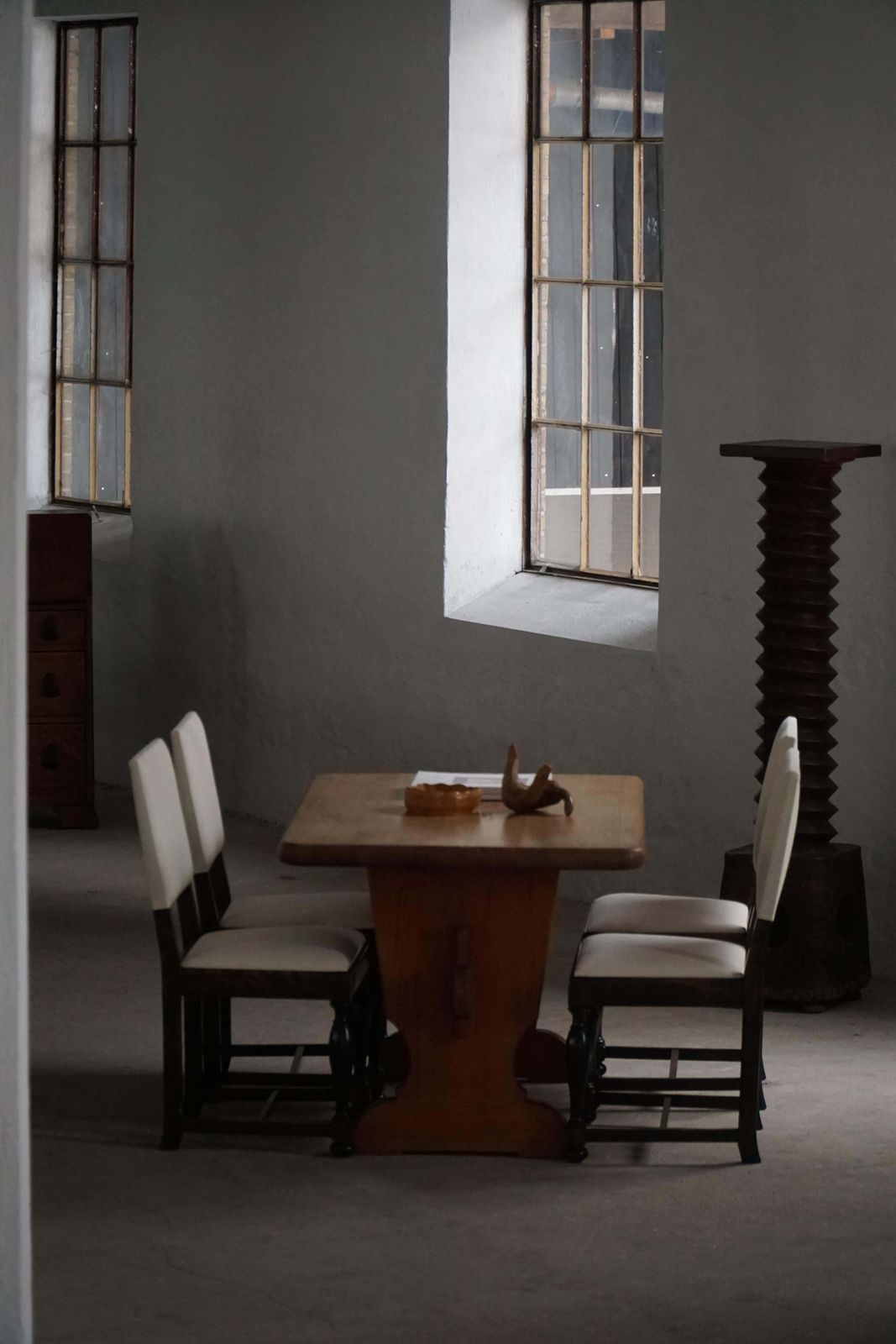 Set Of 6 Swedish Grace Dining Chairs In Birch & New Upholstery, 1920s photo furniture