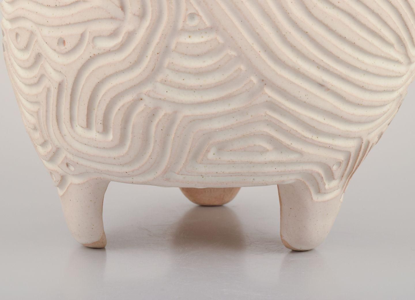 Christina Muff, Contemporary Danish Artist. Unique Tall Stoneware Vase. 2023 photo 991.0