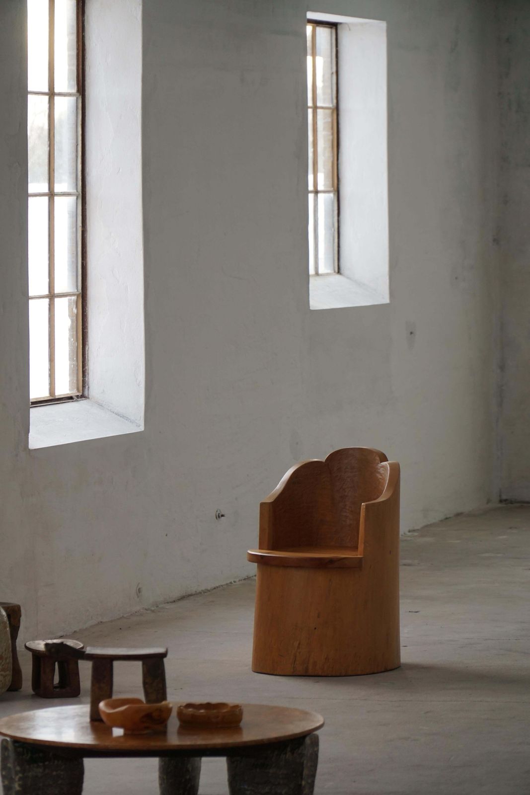 photo furniture Modern Stump Chair In Solid Pine, By A Swedish Cabinetmaker, Wabi Sabi, 1960s